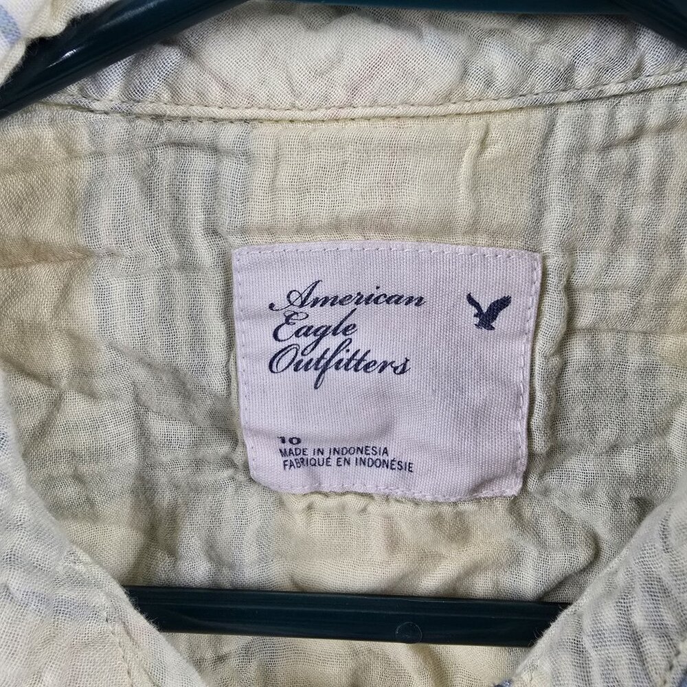 American Eagle Outfitters Womens Plaid Button-Up Shirt Size 10 - Picture 3 of 6